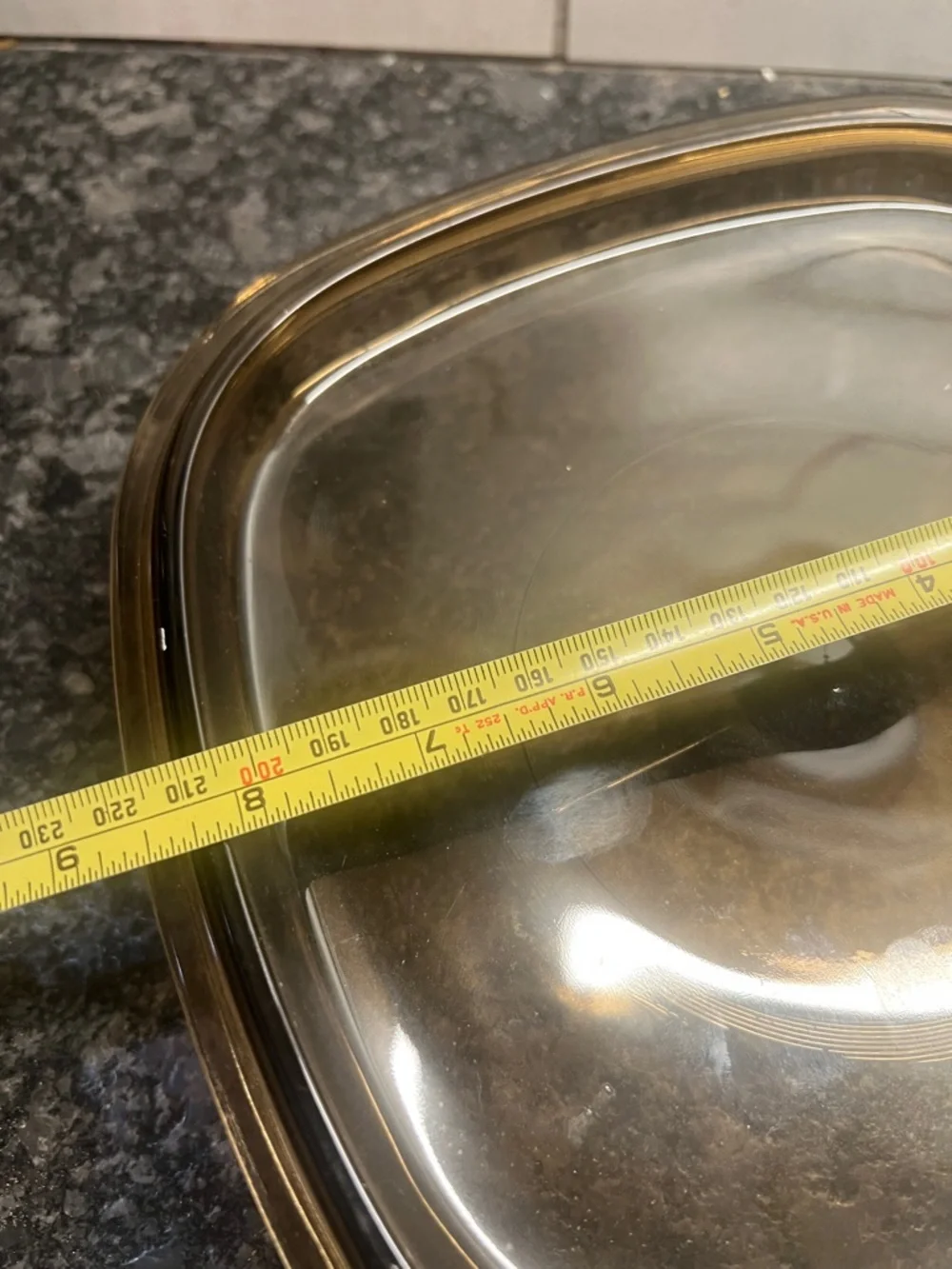 Pyrex handle amber